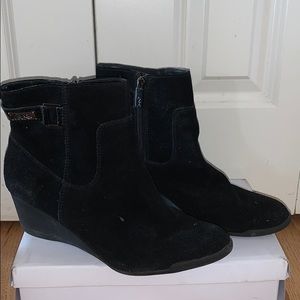 Black Boot Wedges